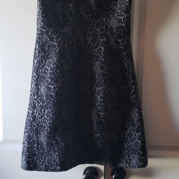Loft Womens Black Jacquard‎ Sleeveless Shift Dress Size 4 - Picture 5 of 7